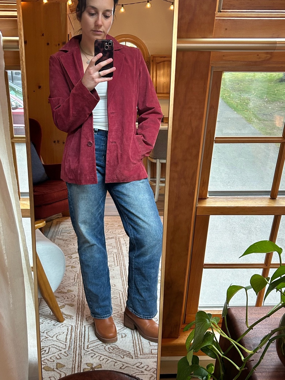 Burgundy Leather Jacket